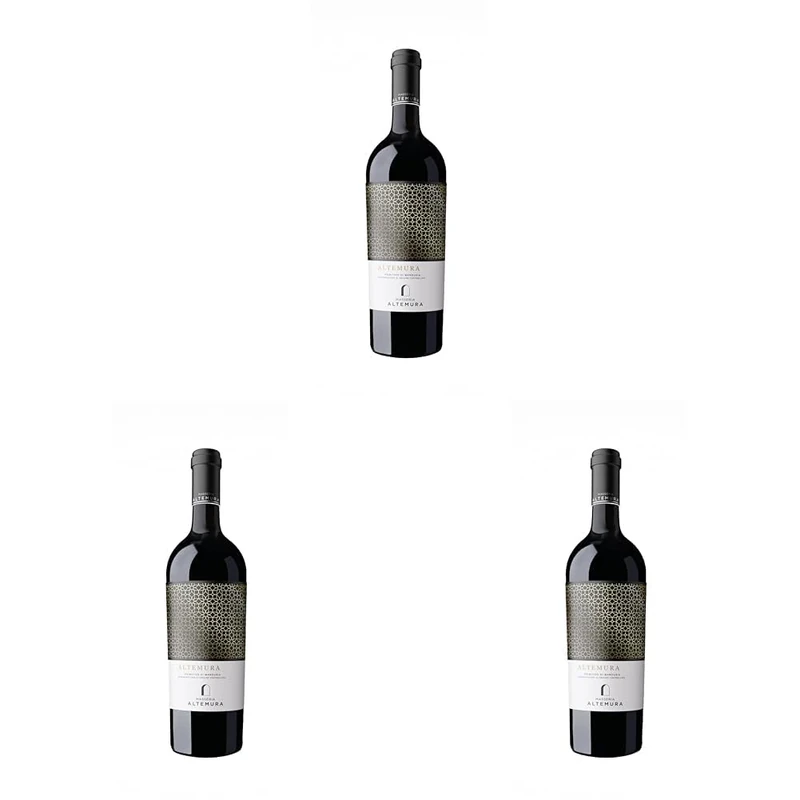 Masseria Altemura Primitivo di Manduria - "Altemura" - Vintage 2020/21 - Still Italian Red Wine from Apulia Region, Italy - 100% Hand-Selected Primitivo Grapes - 75cl / 750ml, 15% ABV (Pack of 3)
