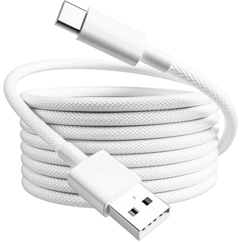 Extra Long 3M USB C Charging Cable, 3.1A Fast Charging Cable, USB to Type C Braided Cable for PS5 Controller, Samsung Galaxy S10/S9/S8 Plus, Note 10 9 8, LG V30 V20 G6 G5, Moto, LG, HUWEI, Mi9/8,etc
