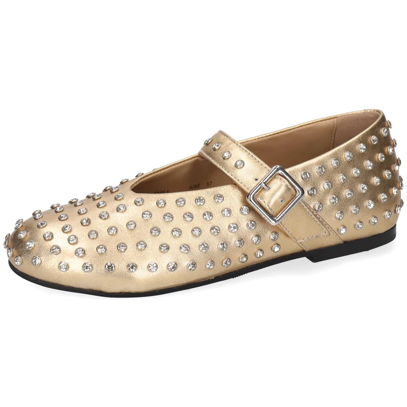 Melvin & Hamilton Emily 3 Women's Ballet Flats, Gold, 6 UK