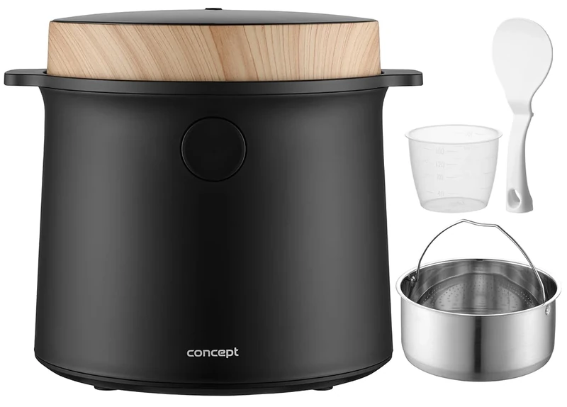 Concept RE4040 Digital Rice Cooker 2 L Black Wood Decor