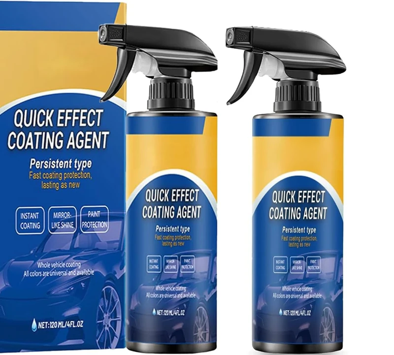 2PC Advanced Car Quick-Acting Coating Agent Spray,3 In 1 Car Coating Spray, Multi-Functional Automotive and Motorcycle Renewal Agent