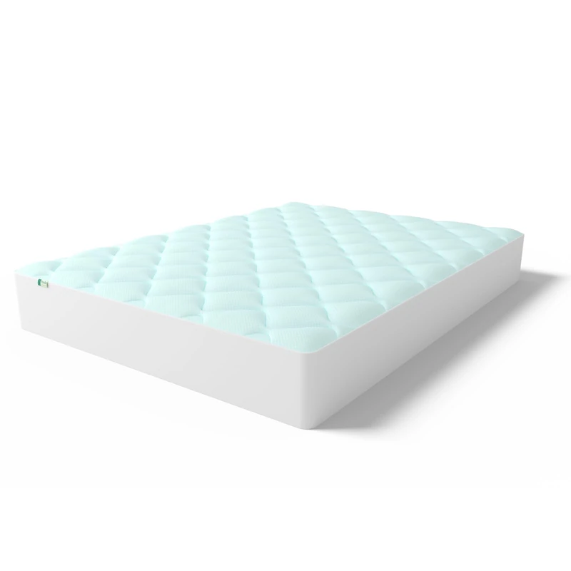 Novilla Quilted Mattress Protector with Cooling Fabric 160 x 190 cm, Instant Fresh Touch, with Fibre Filling, Skin Friendly, 30 cm Elastic Edge, Washable