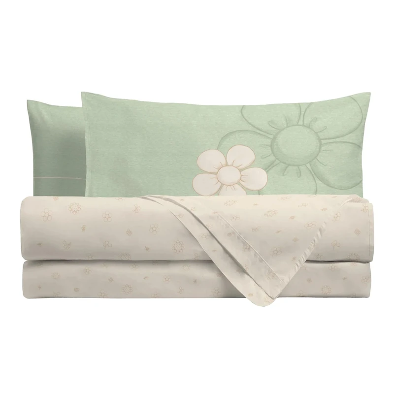 THUN - Green Bedding Set - Iconic Elegance Line - 100% Cotton - 1/2 P - Image 1