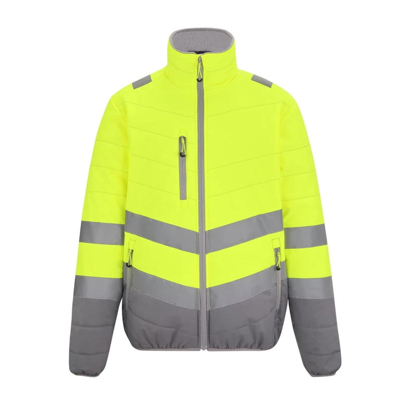 Regatta Professional Mens Thermal Baffle Hi-Vis 2-Tone Jacket, Yellow, 4XL Plus UK