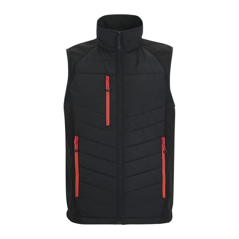 Regatta Professional Men's Pro Universal Bodywarmer, Black/ClsRed, 3XL