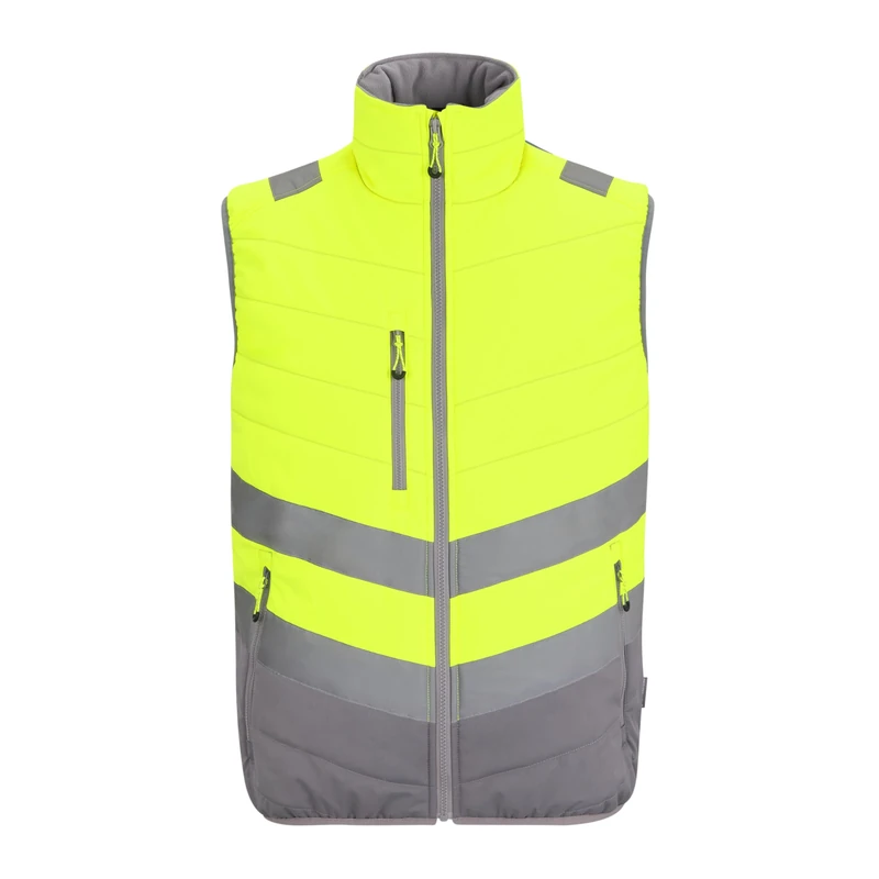 Regatta Professional Men's Thermal Baffle Bodywarmer Hi-Vis 2-Tone Gilet, Yellow, 4XL