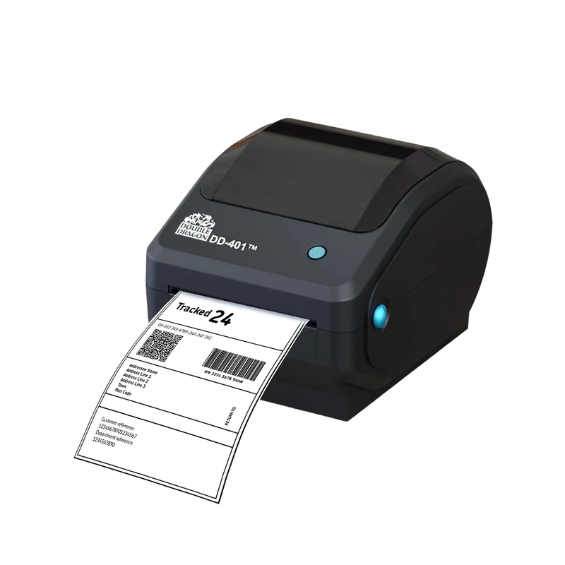 Double Dragon 4” Direct Thermal Label Printer – USB-Only, No Bluetooth or Wi-Fi, 203 DPI High-Speed Shipping & Barcode Printer for Windows & Mac, Large Roll Capacity, 4x6 Compatible, No Ink or Ribbon
