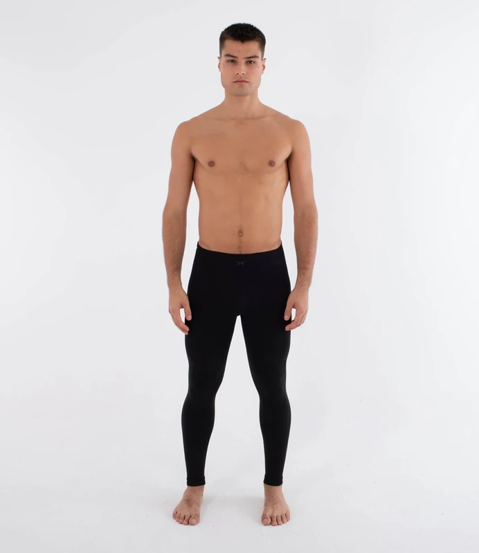 Men's Thermal Leggings - Heat Carbon, Black,L/XL