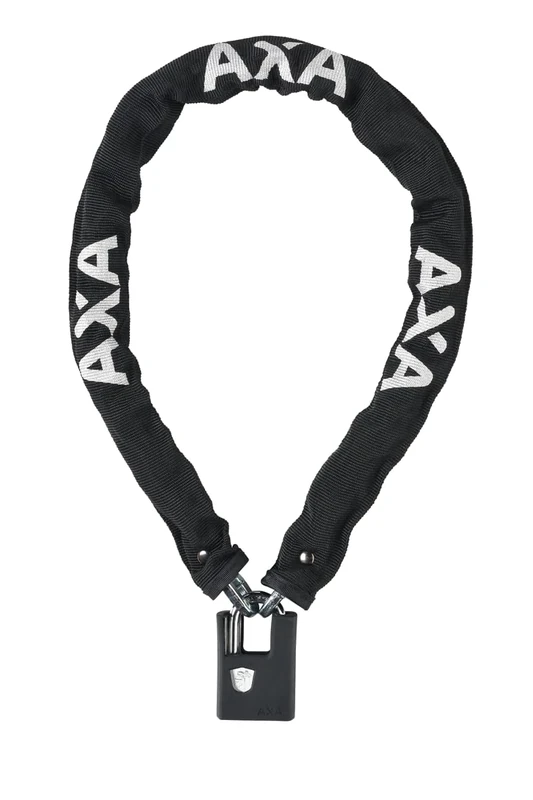 AXA Clinch 6-85 Chain Lock - Length 85cm - Security Level 8 - Includes 2 Reversible Keys - Black Protective Case