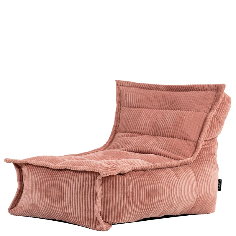 icon Dolce Kids Bean Bag Lounger, Corduroy, Pink, Kids Bean Bag Chair with Filling Included for Girls and Boys, Beanbags for Children, Gifts for Girls, Playroom Décor, Bedroom Accessories