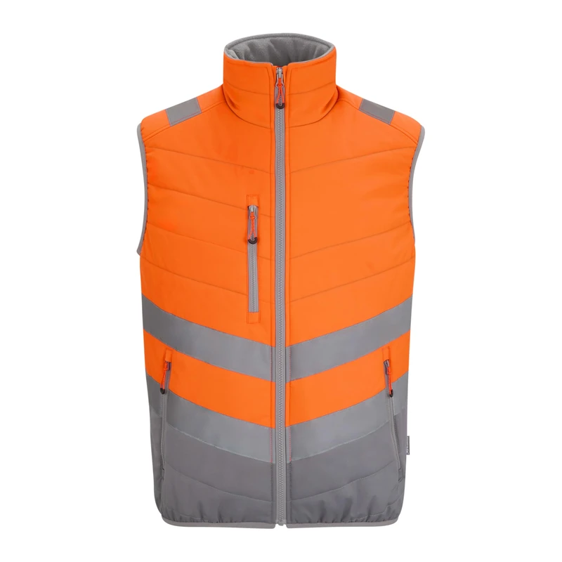 Regatta Professional Mens Thermal Baffle Bodywarmer Hi-Vis 2-Tone Gilet, Orange, L UK