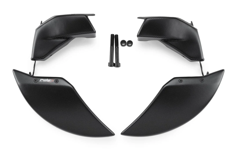 Puig 22076C Brake cooler in ABS with robust metal supports, reduces the temperature of calipers and discs, improves aerodynamics and provides safety, Carbon Look.