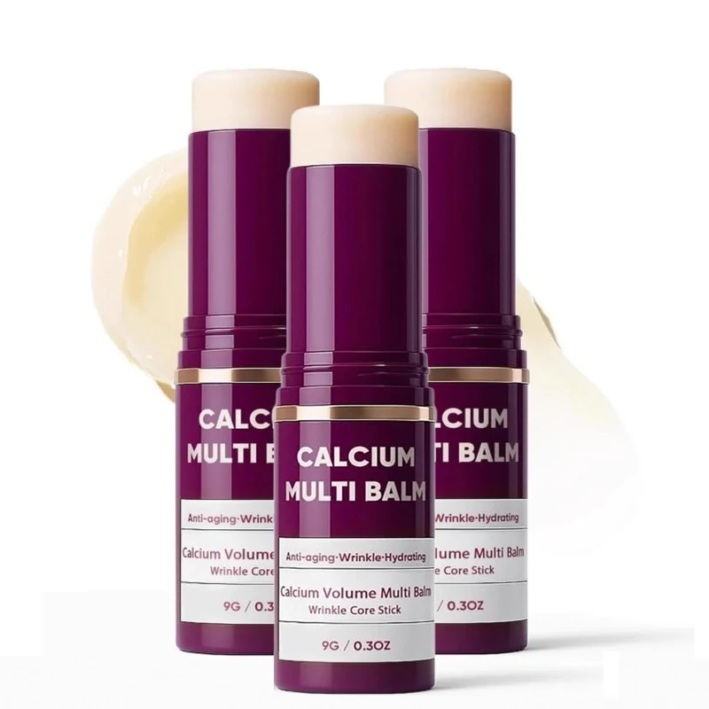 Calcium Multi Balm Anti-Aging, Sagging, Wrinkles Core Stick, Calcium Volume Multi Balm, Korean Collagen Moisturing Stick, Suitable for Eyes, Neck, Face (3)
