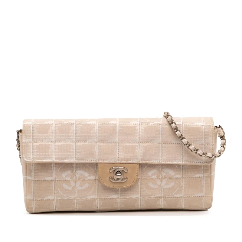 Chanel Pre-Loved New Travel Line Nylon East West Flap