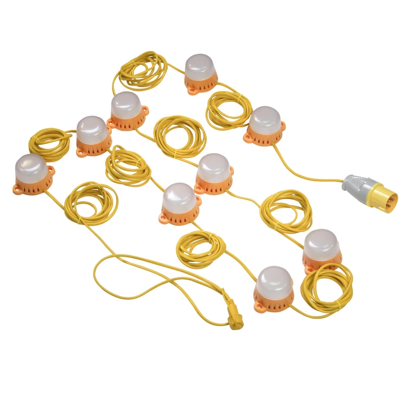 Lighthouse LED Festoon Lights – 22M/72FT Outdoor String Lights, IP44 Weather Resistant, Linkable, 10 Bulbs, 400 Lumen Bright White Light for Garden, Patio, Terrace, Worksite, Events – 16 Amp 110V Plug - Image 1