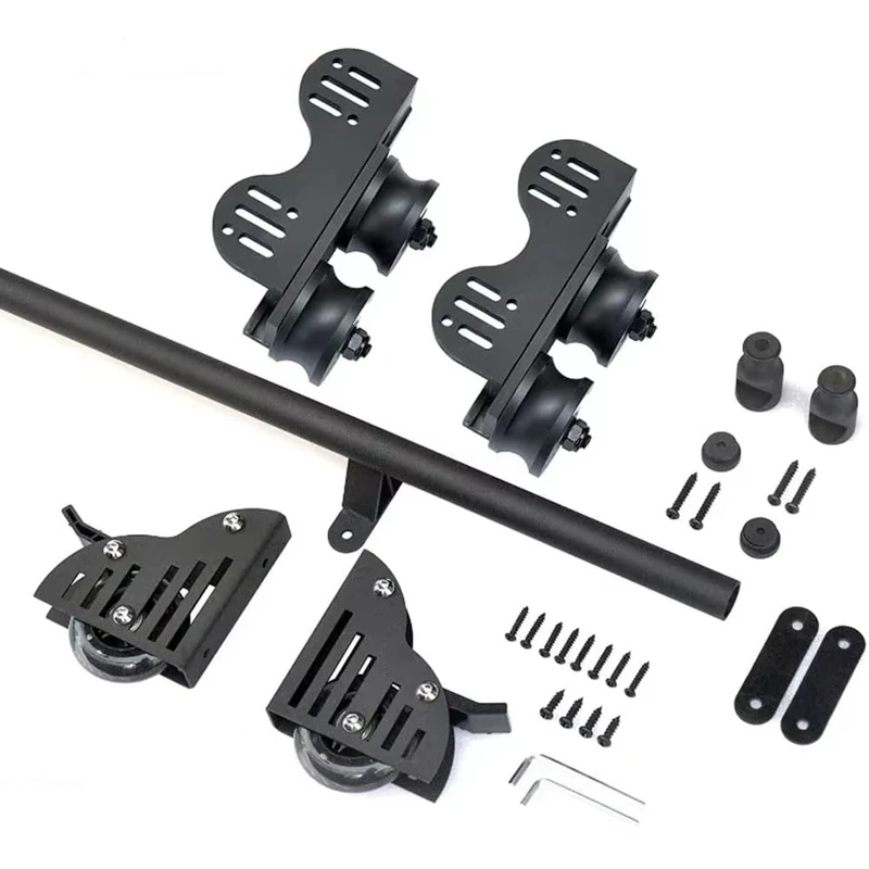GYDFDHR Retractable Rolling Ladder Hardware Kit for Smooth Sliding and Easy Access in Libraries and Lofts) - Image 1