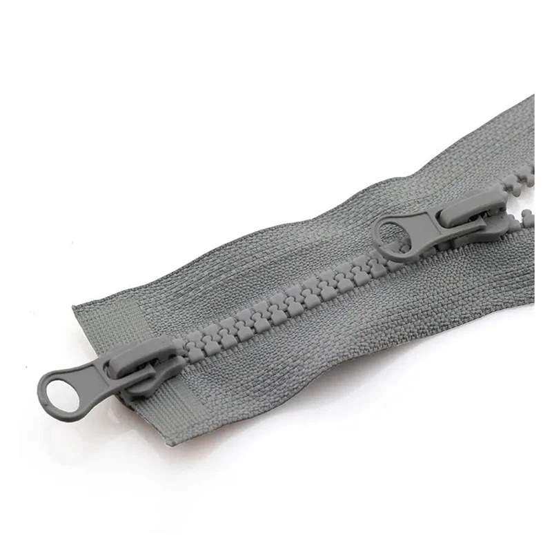 zips for sewing, 3pcs Zipper DIY Jacket Open-End Zippers for Clothes Sleeping Bag Coat Sewing Two-Way Heads(Gray,90CM-5#)