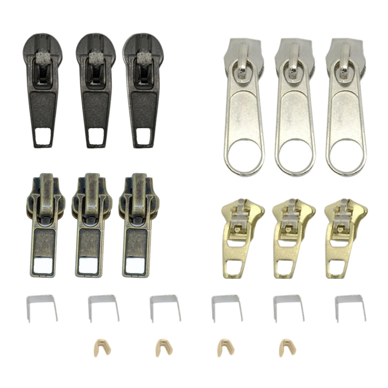 Marco Paul 22-Piece Metal Zip Repair Kit – Durable Zipper Repair Kit with Model 3, 4.5 & 5 Sliders & Stoppers – Easy-to-Use Zip Fixer & Zipper Replacement Kit for Jeans Travel Bags Suitcases & Luggage