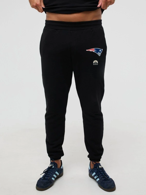 OOSC Mens New England Patriots Sweatpants, Black, 3XL EU