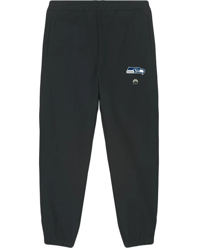OOSC Mens Seattle Seahawks Sweatpants, Black, 3XL EU