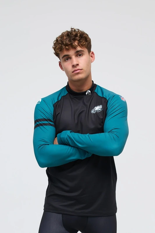 OOSC Mens Philadelphia Eagles - X NFL Baselayer Top, Blue, XS EU