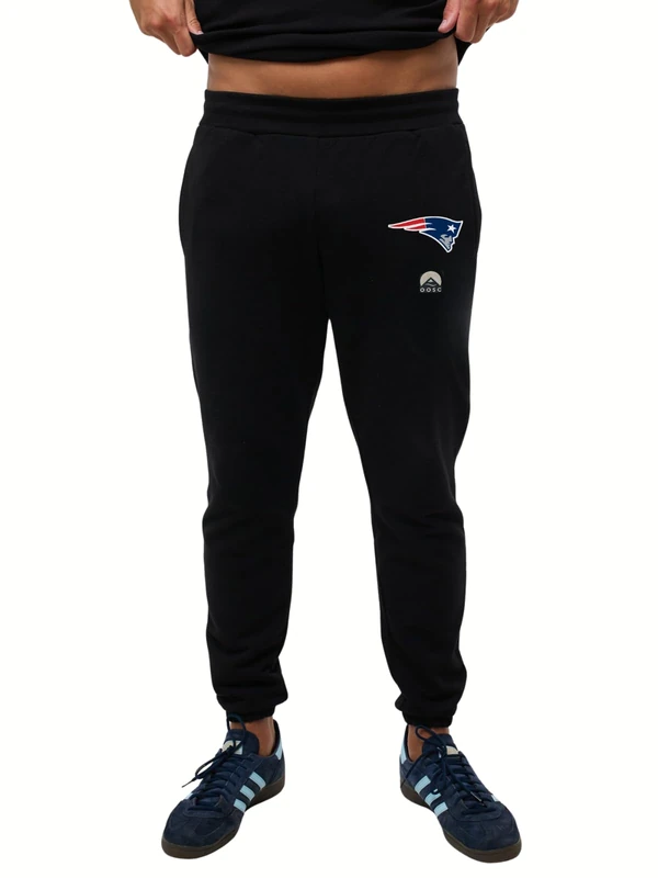 OOSC Mens New England Patriots Sweatpants, Black, S EU