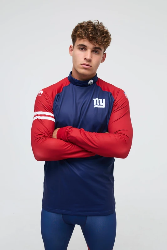 OOSC Mens New York Giants - X NFL Baselayer Top, Red, S EU