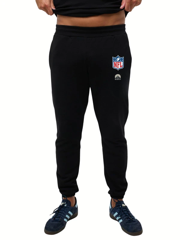 OOSC Mens NFL Shield - Black Sweatpants, Black, M EU - Image 1