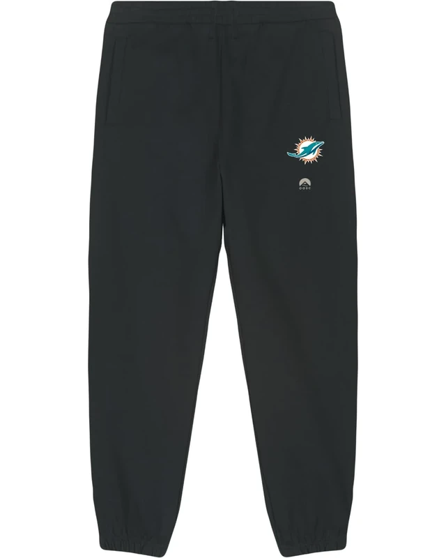 OOSC Mens Miami Dolphins Sweatpants, Black, S EU