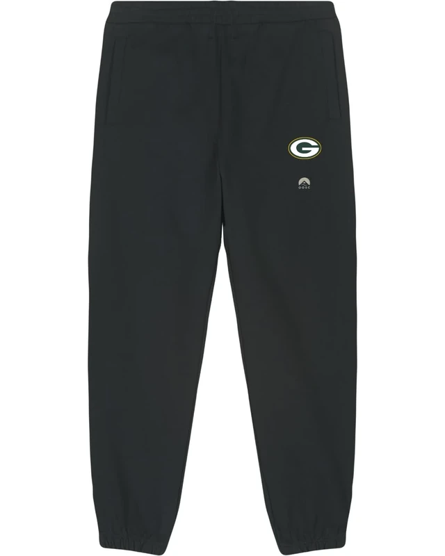 OOSC Mens Green Bay Packers Sweatpants, Black, XL EU