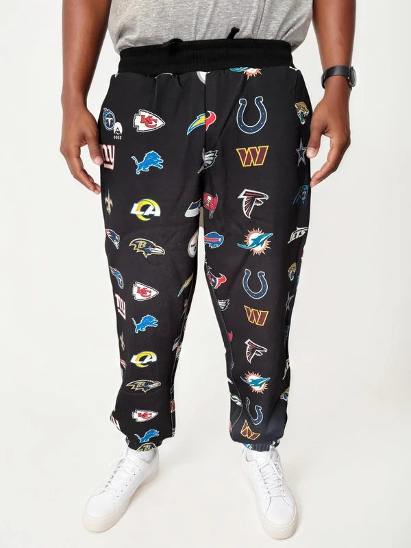OOSC Mens NFL Team - Black Sweatpants, Black, L EU