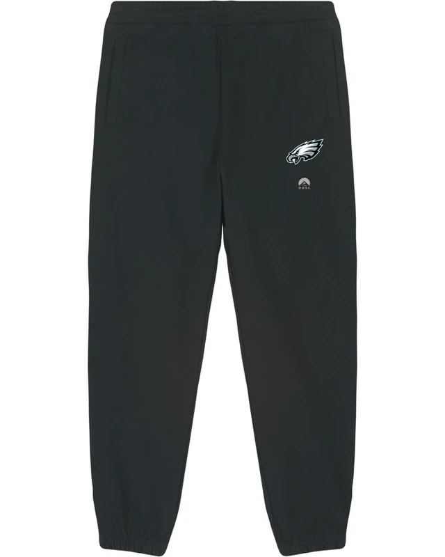 OOSC Mens Philadelphia Eagles Sweatpants, Black, XL EU