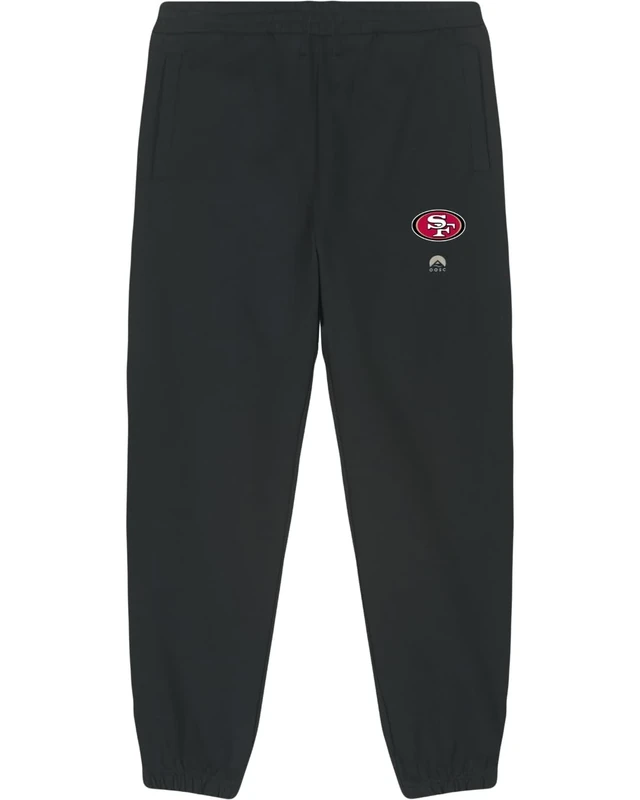 OOSC Mens San Francisco 49ers Sweatpants, Black, XS EU