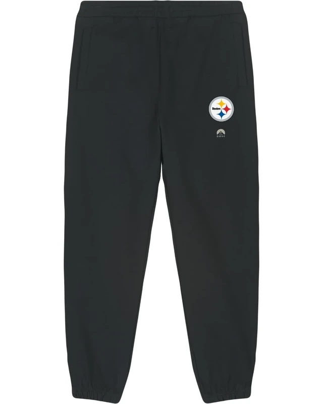OOSC Mens Pittsburgh Steelers Sweatpants, Black, XS EU