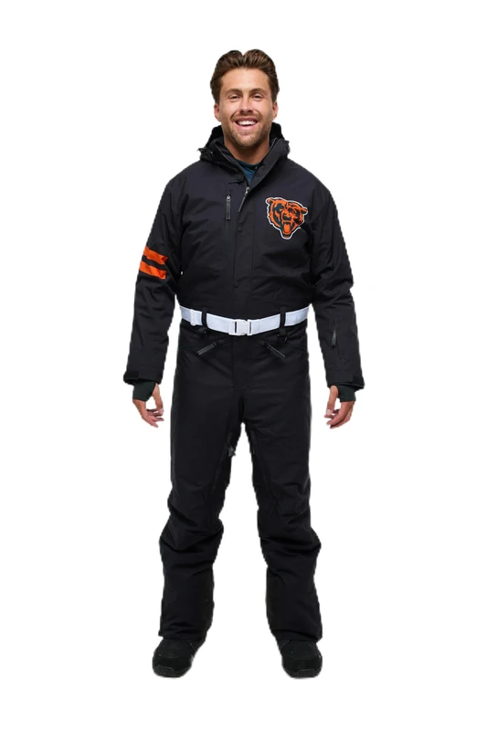 OOSC Mens Chicago Bears Ski Suit, Black, XXL UK