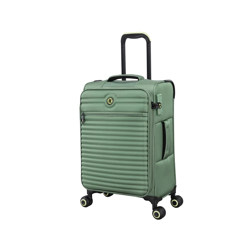 It Luggage Circulator 22" Softside Hand Luggage 8 Wheels Expandable Spinner, Hedge Green, S, Circulator 22" Softside Carry-on 8 Wheels Expandable Spinner - Image 1