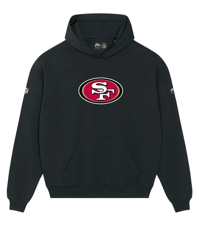 OOSC Mens San Francisco 49ers Hoodie Sweatshirt, Black, 3XL EU