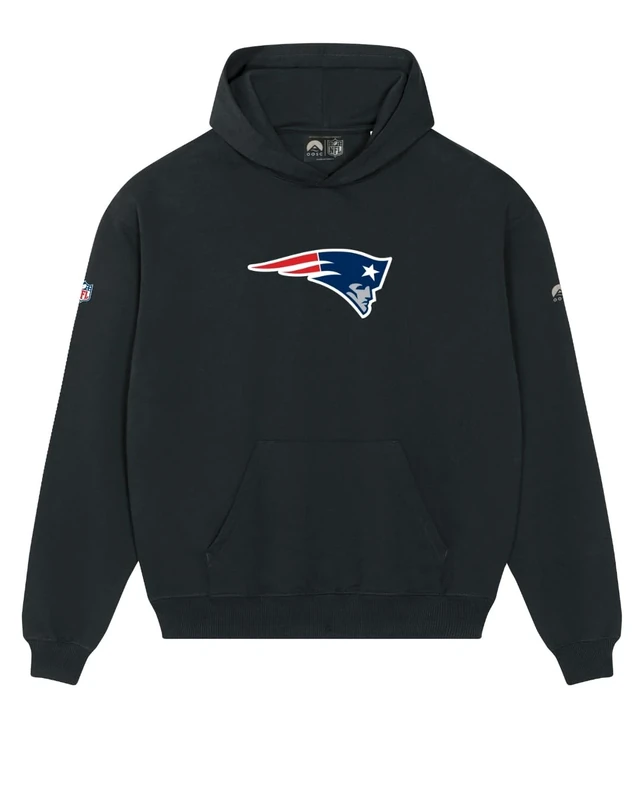 OOSC Mens New England Patriots Hoodie Sweatshirt, Black, 3XL EU