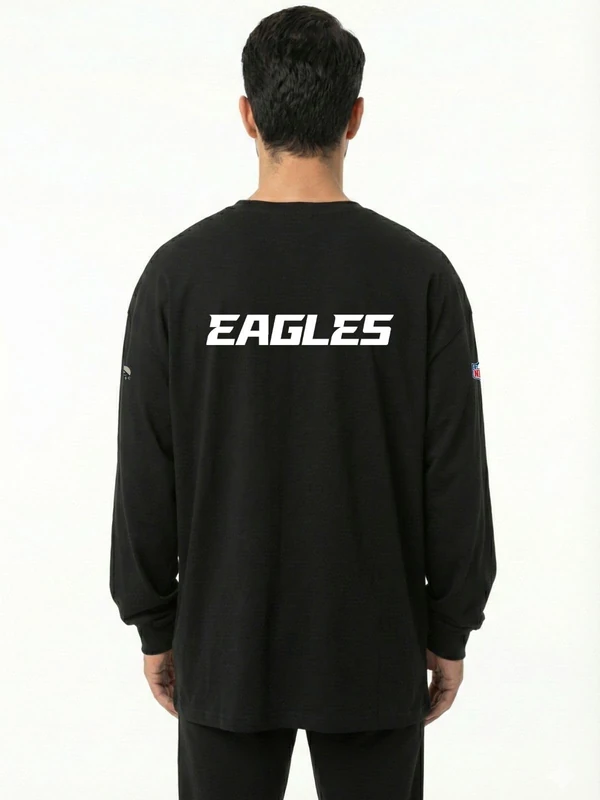 OOSC Mens Philadelphia Eagles Long Sleeve T-Shirt, Multicolour, XL EU
