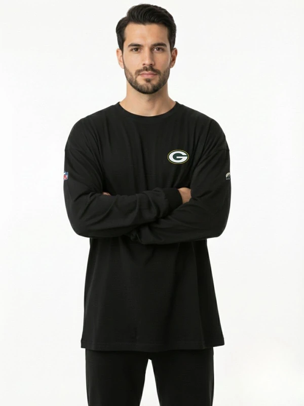 OOSC Mens Green Bay Packers Long Sleeve T-Shirt, Multicolour, XL EU