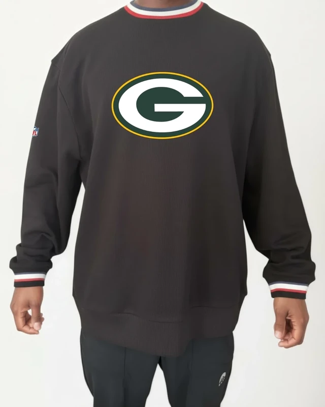 OOSC Mens Green Bay Packers Sweatshirt, Black, 3XL EU