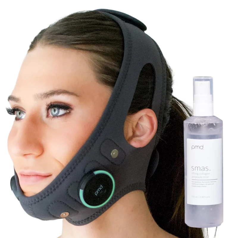 PMD Beauty SMAS Lifting Massage Band - Premium Compression Band with Hands-Free Facial Toning and Contouring Technology - With Lifting Collagen Ampoule Mist