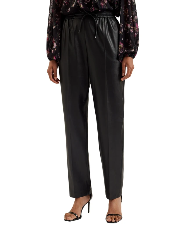 Ted Baker London Charros-Faux Leather Slim Fit Jogger, Black