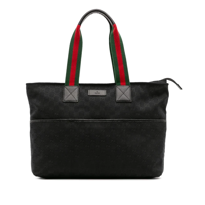 Gucci Pre-Loved GG Canvas Web Tote