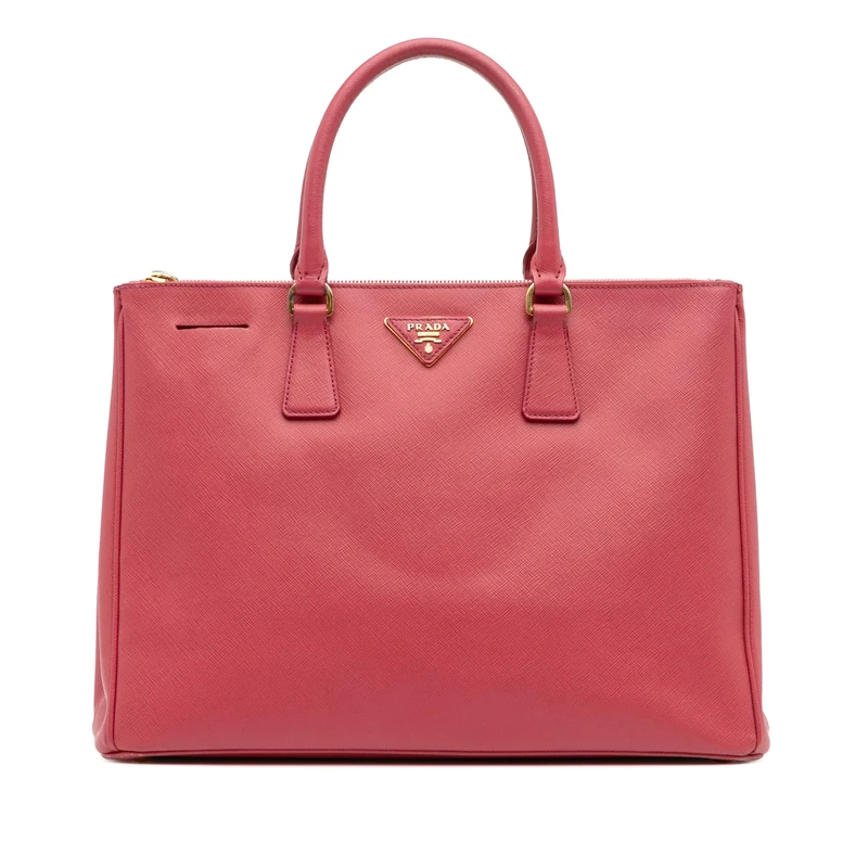 Prada Pre-Loved Large Saffiano Lux Galleria Double Zip Tote Bag