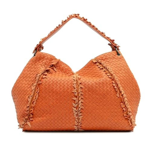 Bottega Veneta Pre-Loved Large Nappa Intrecciato Franges Hobo Handbag