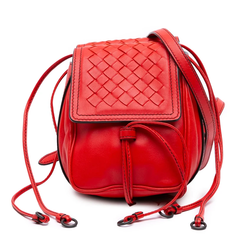 Bottega Veneta Pre-Loved Nappa Intrecciato Double Sided Flap Crossbody Bag