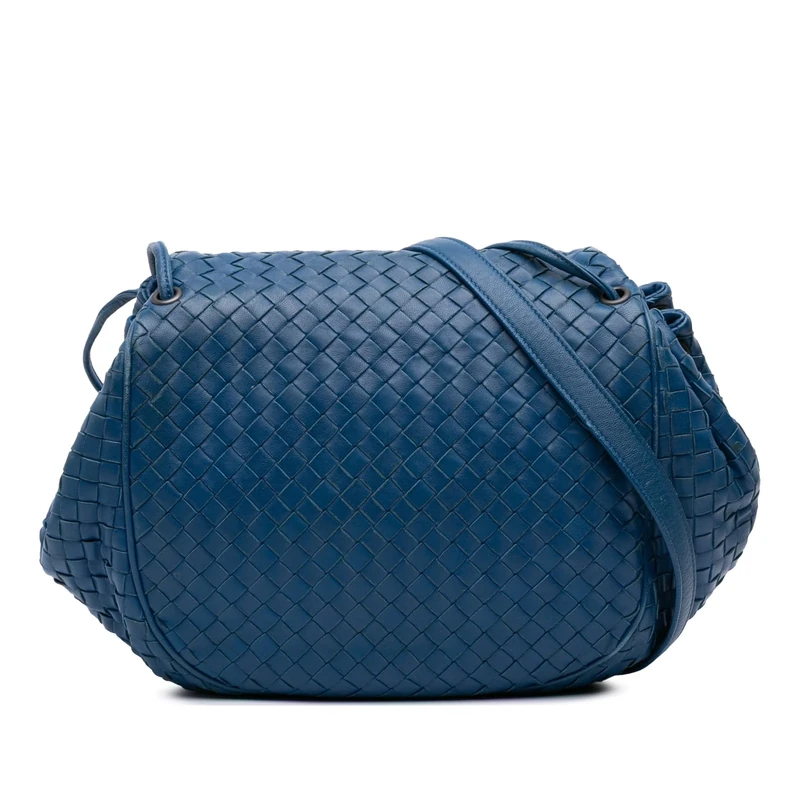 Bottega Veneta Pre-Loved Nappa Intrecciato Flap Crossbody Bag