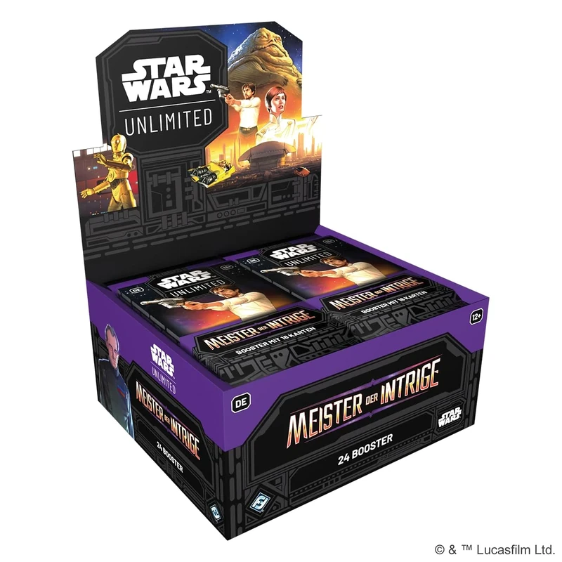 Asmodee - FFG - Star Wars: Unlimited Trading Card Game - Master of Intrigue - Booster Display (24 Booster Packs) - TCG for Children and Adults, Age 12+, 2+ Players, 20 Minutes, German