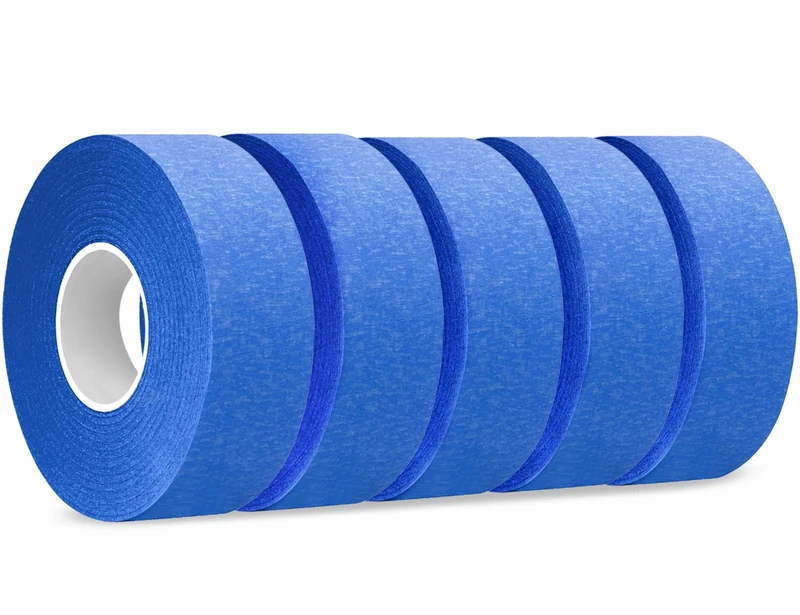 BODFPPC 5 Rolls Masking Tape for Painting 55m x 24mm, Blue Painters Tape for Wall Decorating, DIY Projects, No Paint Bleed and Sharp Edges Decorators Tape